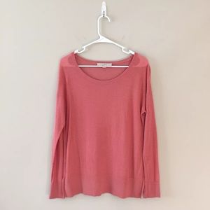 LOFT Soft Peach Pink Lightweight Sweater M